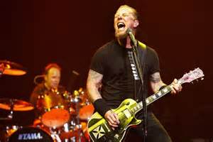 Metallica Lead Vocalist James Hetfield With Drummer Lars