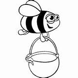 Honey Coloring Bee Pot Pages Surfnetkids sketch template