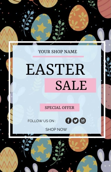 copy  easter sale tebloid templatee postermywall