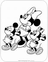 Coloring Minnie Mouse Disneyclips Pages Melody Millie Mickey Friends Nieces sketch template