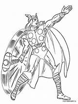 Thor Coloring Pages Printable Boys sketch template