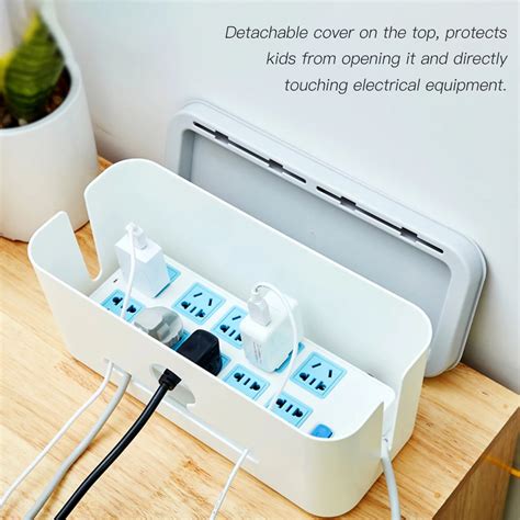 charging cable management box case power cord cover storage organizer  phone stand data