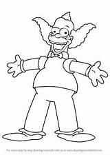 Simpsons Krusty Clown Draw Drawing Sketch Coloring Pages Step Cartoon Drawingtutorials101 Drawings Characters Family Color Tutorials Simpson Homer Cool Learn sketch template