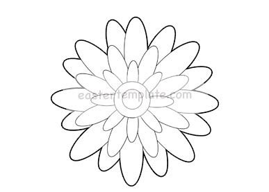 single gerbera daisy flower template easter template
