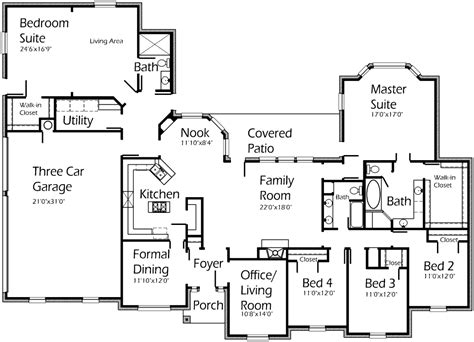 important ideas ranch floor plans   law suite amazing