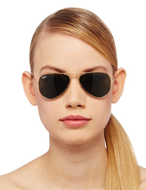 ray ban rb aviator sunglassesarista framegreen lens mm  small face metal