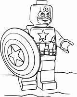 Capitan Avengers Stampare Supereroi Ninjago Scudo Coloriages Raskrasil sketch template