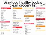 Images of Healthy Food Grocery List