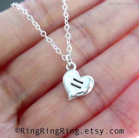 same sex marriage support necklace equal love heart necklace 925 sterling silver necklace