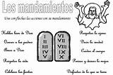 Mandamientos Catequesis Niños Flechas Fichas Biblia Crucigramas sketch template