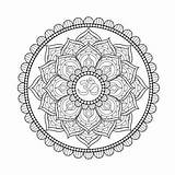 Mandala Lotus Coloring Pages Printable Za sketch template