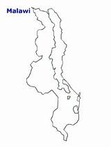 Outline Malawi Map Maps Area Countryreports sketch template