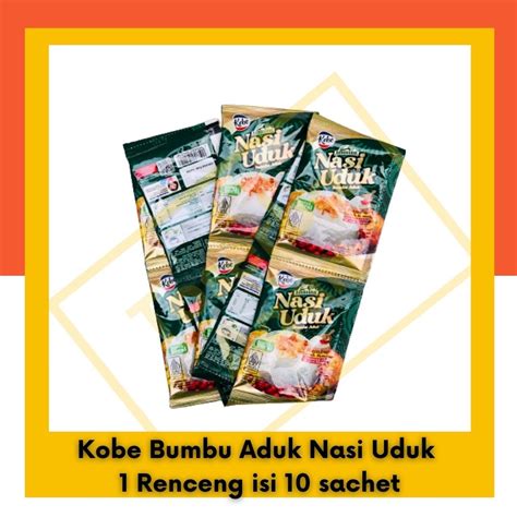 Jual Kobe Bumbu Aduk Nasi Uduk 1 Renceng Isi 10 Sachet Shopee Indonesia