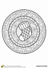 Chaussette Coloriage Mandala sketch template