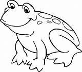 Frog Coloring Pages Kids Clipart Color Printable Frogs Cliparts Reptiles Drawing Clip Jumping Animal Leaping Print صوره Library ضفدع Clipground sketch template