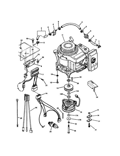 engine diagram parts list  model spekw snapper parts walk  lawn mower parts
