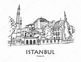 Hagia Istanbul Ayasofya Turkey sketch template
