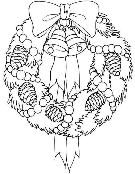 christmas wreath coloring pages coloring pages