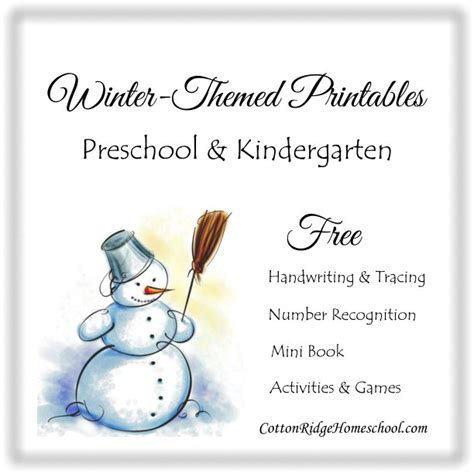 winter themed educational activities  kids  printables