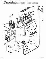 Parts Icemaker Thermador Appliancepartspros Refrigerator sketch template
