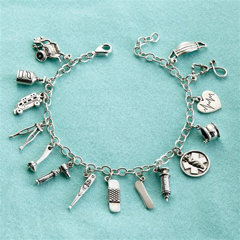 sterling silver medical charm bracelet shoppbsorg