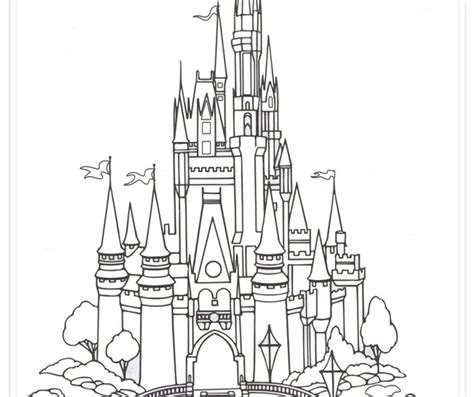 disney castle drawing  getdrawings