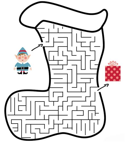 childrens christmas mazes  coloring pages  brunoecgross