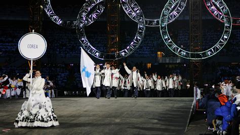 north  south korean teams  march    olympics   york times