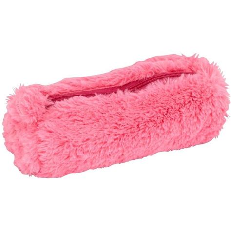 wilko pencil case pink fluffy    polyvore featuring home