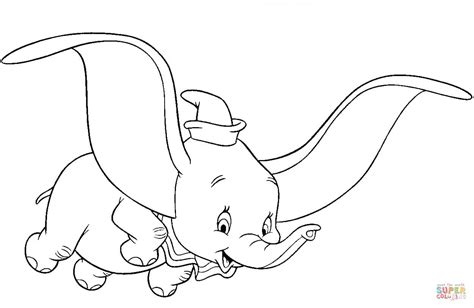 dumbo  flying elephant coloring page  printable coloring pages