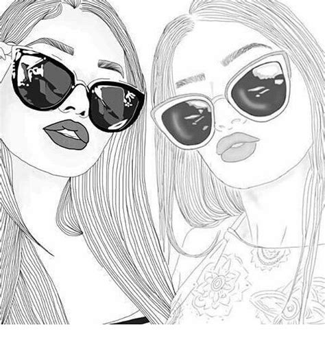 girls bff coloring page