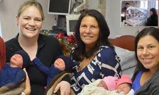 three sets of twins are born in just 24 hours at new york hospital and