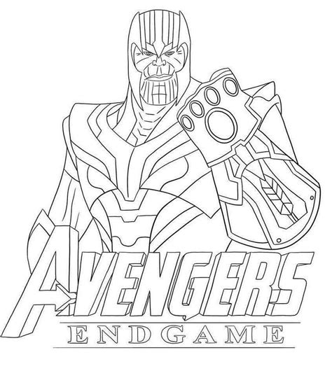 thanos outline   avengers endgame coloring pages avengers