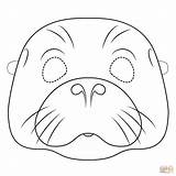 Mask Seal Coloring Pages Seals Printable Dot sketch template