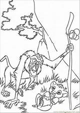 Lion King Coloring Simba Rafiki Pages Baby Printable Online Color Cartoons sketch template