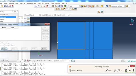 abaqus part 3 7 wave propagation in plate using shell model define