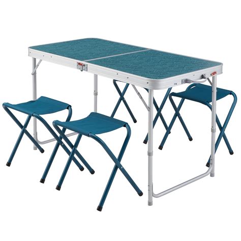 buy decathlon quechua camping folding table  chairs blue   lowest price  ubuy