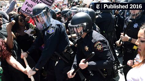 protest turns rowdy as donald trump appears at california g o p