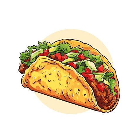 Premium Vector Vector Tasty Taco Illustration Mexican Junk Food Logo