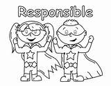 Coloring Kids Responsible Emotional Social Learning Superstar Created sketch template