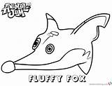 Coloring Jam Animal Pages Fox Head Fluffy Printable Print Getcolorings Kids Bettercoloring sketch template