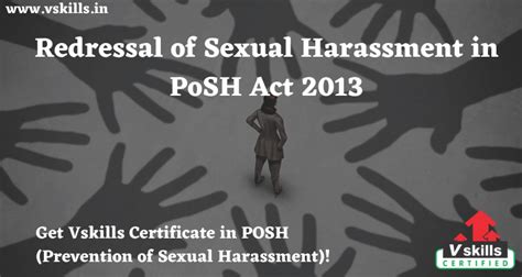 redressal of sexual harassment in posh act 2013 tutorial