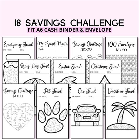 savings challenge  printable  challenge   step