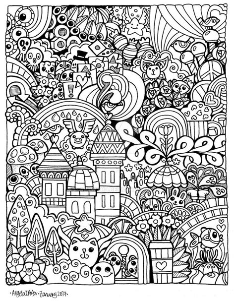 doodlededoo  jan   artwyrd detailed coloring pages cute