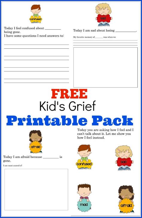 printable grief worksheets printable blank world