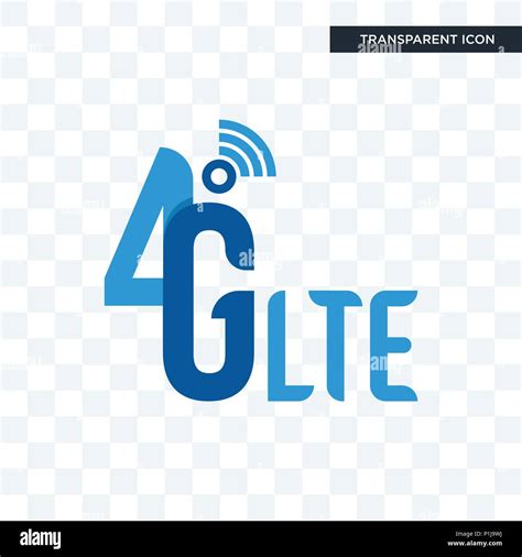 lte vector icon isolated  transparent background  lte logo concept stock vector image