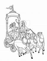 Gita Bhagavad Krishna Nila sketch template