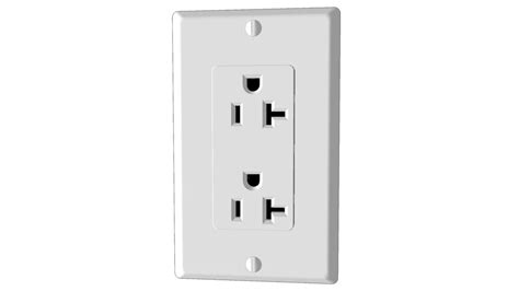 electrical receptacle nema   duplex rectangular
