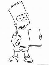 Bart Coloring Simpsons Pages Simpson Printable Colouring sketch template