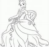 Coloring Tiana Pages Princess Comments sketch template